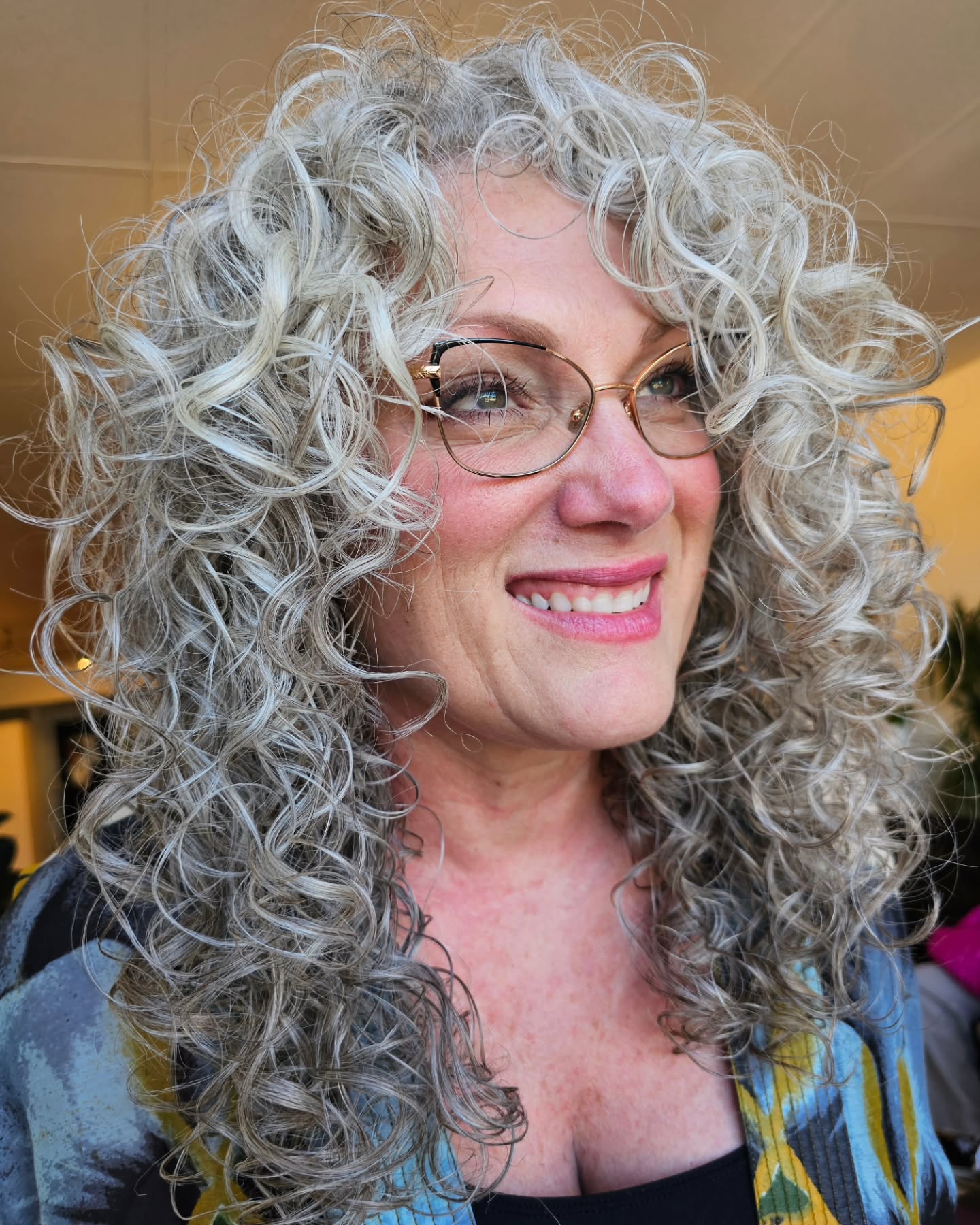 55. Effortless Curly Shag with Lived-In Texture